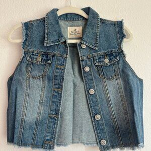 Papaya Sleeveless Denim Vest